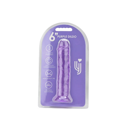 Paarse Realistische Dildo met Zuignap – 18 cm N12303