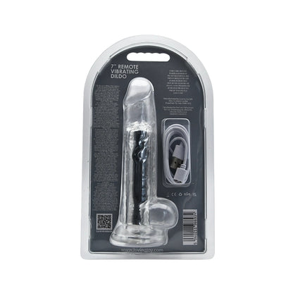 Loving Joy - 7 Inch Remote Vibrating Realistische Transparante Dildo (19 cm)