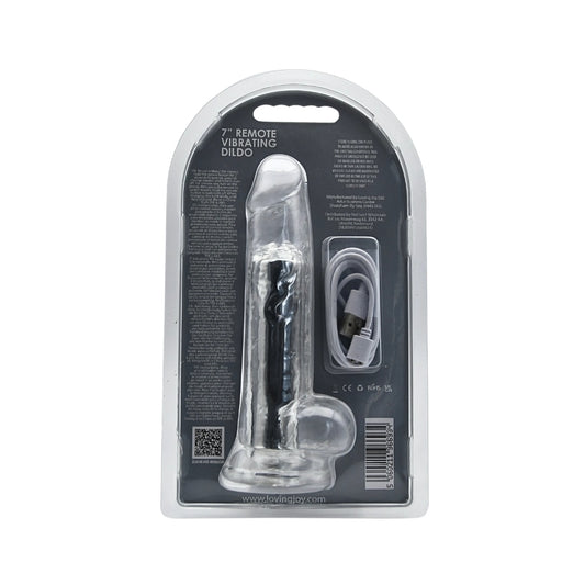 Loving Joy - 7 Inch Remote Vibrating Realistische Transparante Dildo (19 cm)