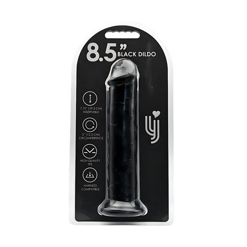Loving Joy - 7.5 Inch Realistic Dildo Suction Cup Black - 20 Cm Strong Blister