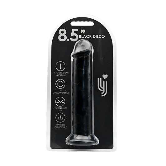 Loving Joy - 7.5 Inch Realistic Dildo Suction Cup Black - 20 Cm Strong Blister