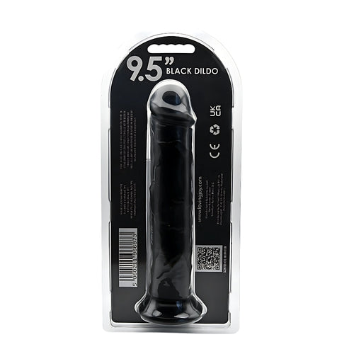 Loving Joy - 9.5 Inch Realistic Dildo Suction Cup Black - 23,5 Cm Strong Blister Dia 5 CM