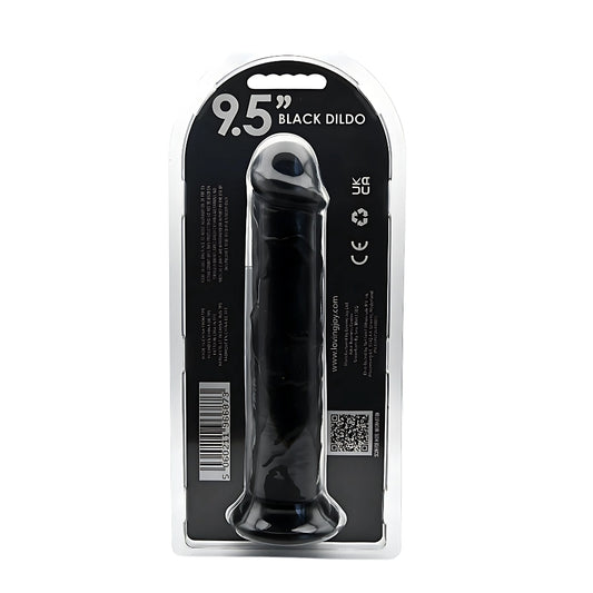 Loving Joy - 9.5 Inch Realistic Dildo Suction Cup Black - 23,5 Cm Strong Blister Dia 5 CM