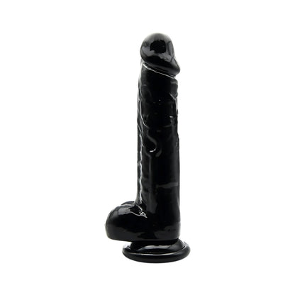 Loving Joy 8 Inch Realistische Dildo met Ballen Zwart – 21,5 cm