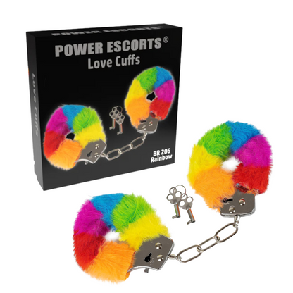 Fluffy Handboeien In Regenboog Kleuren