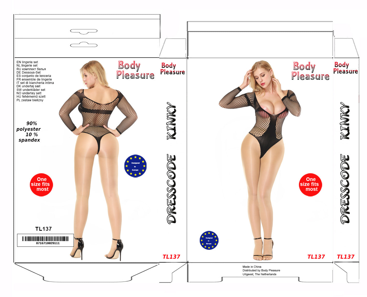 Body Pleasure Sexy Body Lingerie – M/L – Zwart