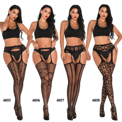 Body Pleasure Sexy Body Stocking Lingerie – M/L – Zwart - Model 6055