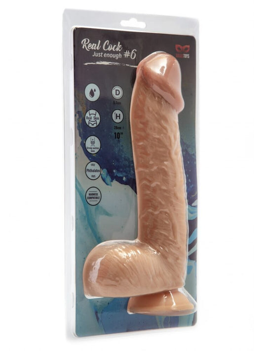 Argus Real Cock 6 Realistic Dildo with Balls and Suction Cup - Huge Size 28 cm - Dia 5,7 cm AT1070