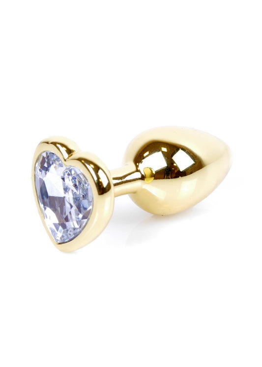 Boysoftoys – Goud Hart Design met Transparante Kristal – 64-00039