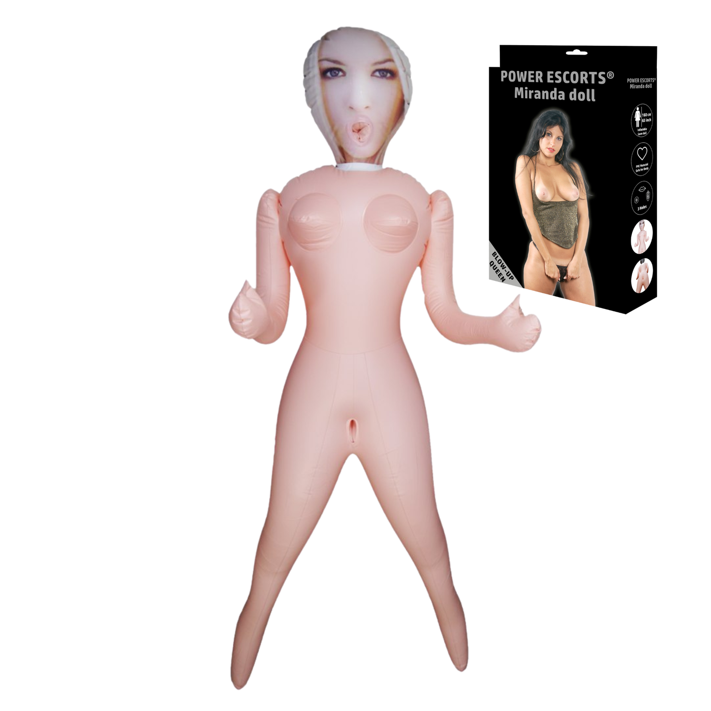 Miranda Opblaasbare Sekspop met 3 Openingen