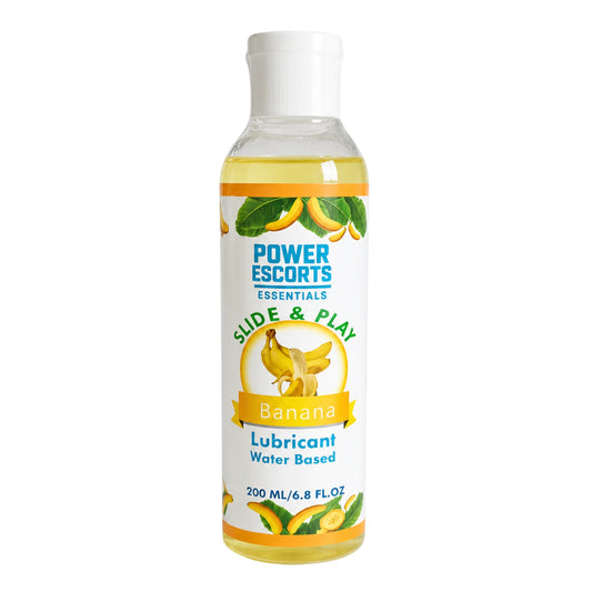 Power Escorts Slide & Play Banaan Glijmiddel 200 ml – Waterbasis