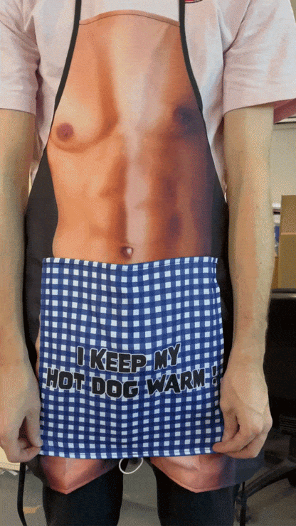 Kinky Pleasure - OB038 - Apron Sexy Men's Body - Sexy Keuken Schort