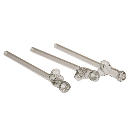 Kinky Pleasure - OB062 - Glass Penis Straws With Cleaner Set