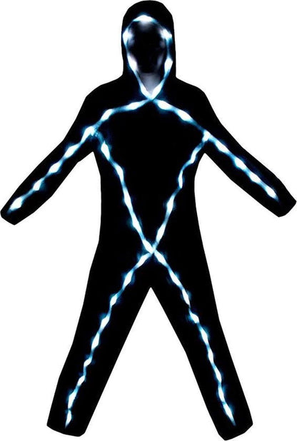 LED Kostuum – 50 heldere LEDs met Aan/Uit-knop – Oplichtend Party & Event Outfit S/M