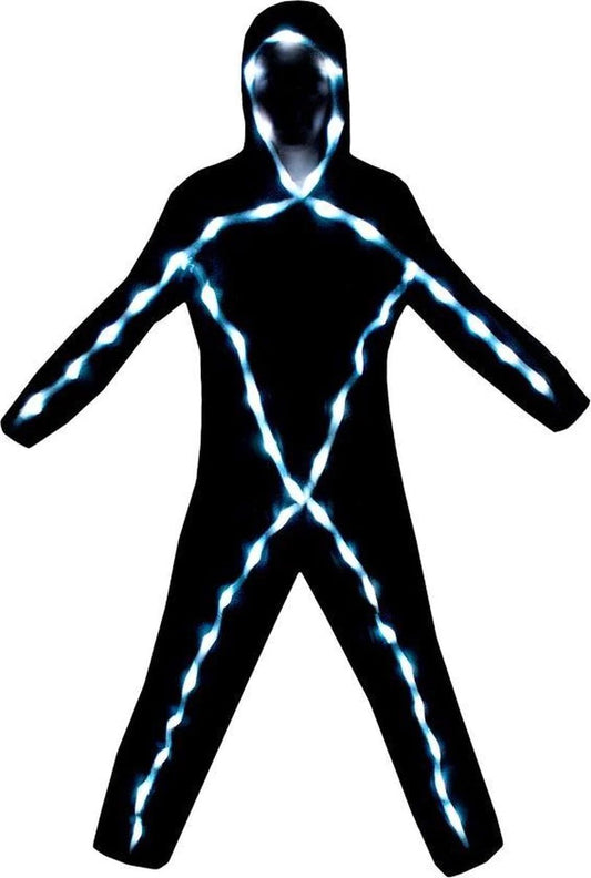 LED Kostuum – 50 heldere LEDs met Aan/Uit-knop – Oplichtend Party & Event Outfit S/M