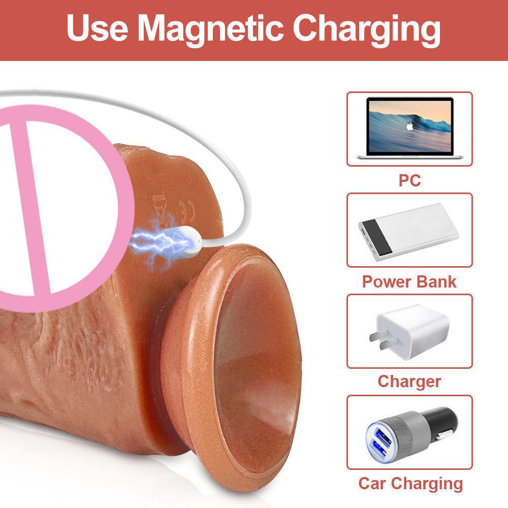 Lovesecret Premium – LS04 – Realistische Vibrator met Grote Ballen – App-Controlled & Verwarmd – Huidkleur