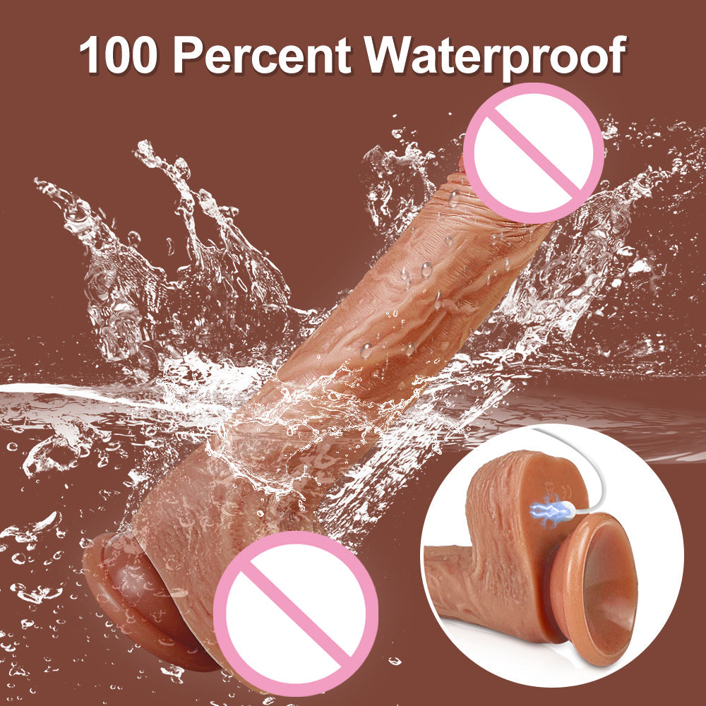 Lovesecret Premium – LS04 – Realistische Vibrator met Grote Ballen – App-Controlled & Verwarmd – Huidkleur