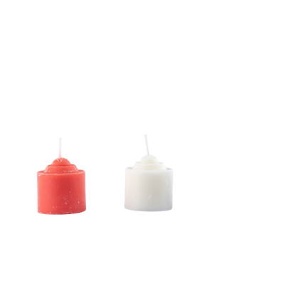 Sensuele Low Temperature Wax Play Kaarsen – Rood & Wit, 2 Stuks