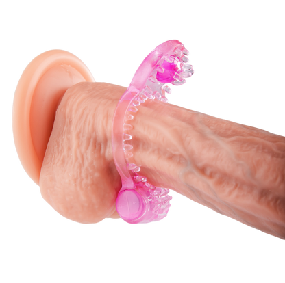 Vibrerende Cockring met Massagebolletjes – Pink