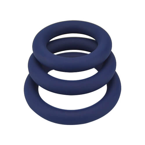 Silicone Extra Thick Cockring 3-Pack – Blauw | Extra Stimulerend & Comfortabel
