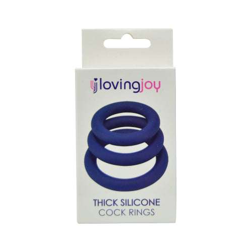 Silicone Extra Thick Cockring 3-Pack – Blauw | Extra Stimulerend & Comfortabel