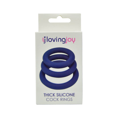 Silicone Extra Thick Cockring 3-Pack – Blauw | Extra Stimulerend & Comfortabel